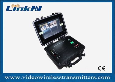 Bộ thu video COFDM di động 1 kênh Mã hóa HDMI CVBS AES256 2-8MHz Độ trễ thấp kèm theo pin