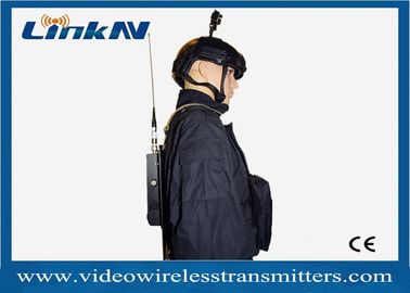 Bộ phát video cảnh sát chạy bằng pin COFDM QPSK HDMI &amp; CVBS H.264 Độ trễ thấp Mã hóa AES256