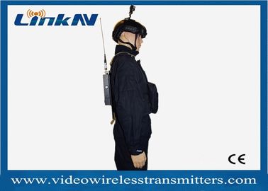 Bộ phát video Manpack chiến thuật của quân đội cảnh sát COFDM HDMI &amp; CVBS Hệ thống liên lạc hai chiều AES256 chạy bằng pin