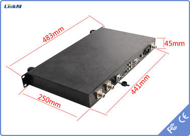 Bộ thu video COFDM HDMI SDI CVBS Gắn trên xe 1-RU băng thông 2-8MHz Độ trễ thấp