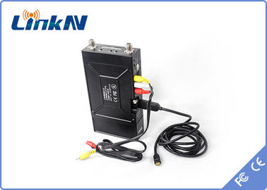 Bộ phát video Police Manpack COFDM QPSK HDMI &amp; CVBS H.264 Mã hóa AES256 có độ trễ thấp