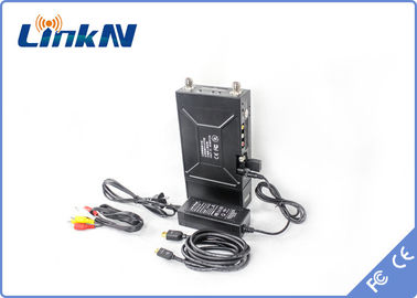 Manpack Police Video Transmitter COFDM QPSK HDMI &amp; CVBS H.264 Độ trễ thấp Mã hóa AES256 Băng thông 2-8MHz