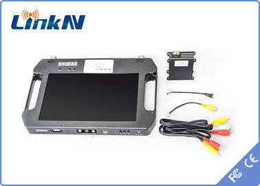 Bộ thu COFDM chiến thuật FHD với pin và màn hình màu Anten kép độ nhạy cao AES256 DC 12V