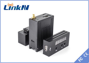 Máy phát video Police Mini Covert Video COFDM Độ trễ thấp H.264 Bảo mật cao Mã hóa AES256 Pin được cung cấp năng lượng