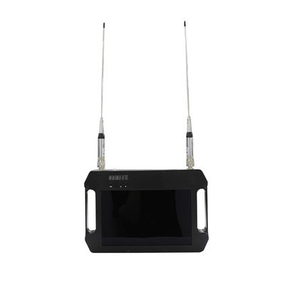 Bộ thu COFDM chiến thuật FHD với pin và màn hình màu Anten kép độ nhạy cao AES256 DC 12V