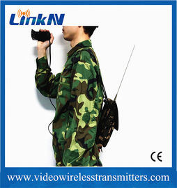 Bộ phát video Manpack chiến thuật của cảnh sát quân sự Mã hóa COFDM HDMI &amp; CVBS AES256 Liên lạc nội bộ hai chiều