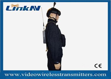 Bộ phát video Manpack chiến thuật của quân đội cảnh sát COFDM HDMI & CVBS Hệ thống liên lạc hai chiều AES256 chạy bằng pin