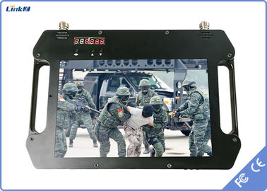 Máy thu COFDM FHD với pin và màn hình màu Độ nhạy cao ăng-ten kép AES256 DC 12V