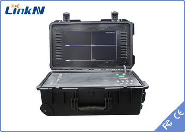 Cảnh sát 4-Channel IP65 COFDM Video Receiver với pin và màn hình AES256 mã hóa chậm thấp