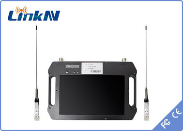 Bộ thu video chiến thuật FHD CVBS COFDM QPSK H.264 AES256 Mã hóa với màn hình và pin