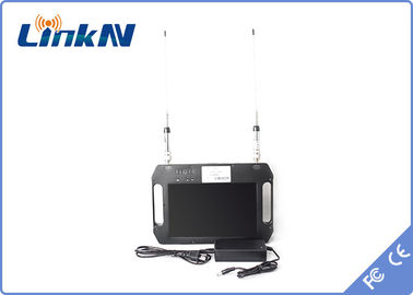 Bộ thu video COFDM di động chiến thuật được hỗ trợ bởi pin FHD với khả năng tiếp nhận đa dạng màn hình AES256 Băng thông 2-8MHz