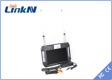 Máy thu COFDM FHD với pin và màn hình màu Độ nhạy cao ăng-ten kép AES256 DC 12V