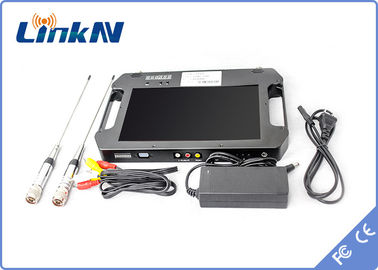 Máy thu video cầm tay COFDM pin FHD với màn hình ăng-ten kép AES256 DC 12V