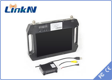 Bộ thu video chiến thuật Mã hóa COFDM QPSK AES256 FHD CVBS H.264 với màn hình chạy bằng pin