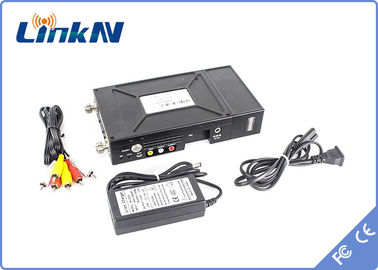 Bộ phát video COFDM chiến thuật cảnh sát Công suất 2W Mã hóa AES256 Độ trễ thấp 300-2700MHz