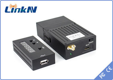 Bộ phát video HD gián điệp 1km NLOS COFDM Độ trễ thấp H.264 Bảo mật cao AES256 Mã hóa 200-2700MHz