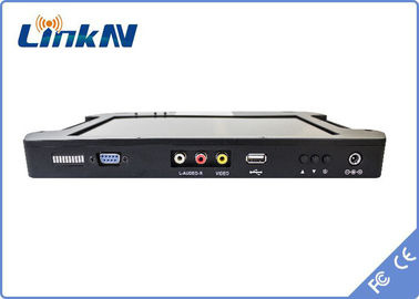 Bộ thu video chiến thuật cầm tay Mã hóa COFDM QPSK AES256 FHD CVBS H.264 với màn hình được cung cấp pin
