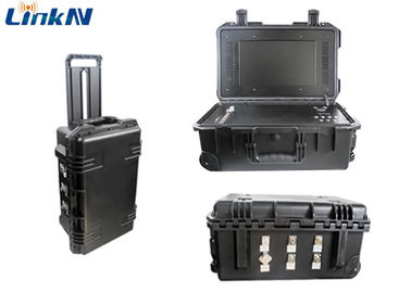 Máy thu video COFDM với pin và màn hình mã hóa AES256 4-Channel IP65
