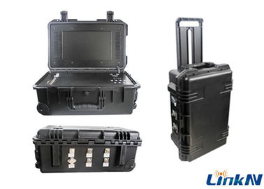 Bộ thu video COFDM chiến thuật 4 kênh IP65 với pin và màn hình Mã hóa AES256