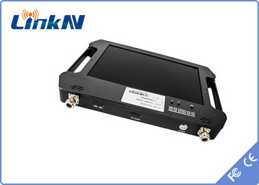 Bộ thu video COFDM cầm tay của cảnh sát quân sự AES256 Mã hóa FHD H.264 với màn hình chạy bằng pin