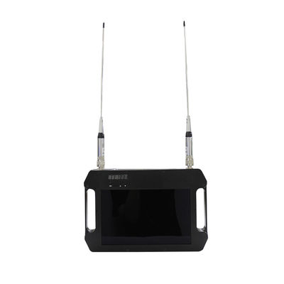 Máy thu COFDM FHD với pin và màn hình màu Độ nhạy cao ăng-ten kép AES256 DC 12V