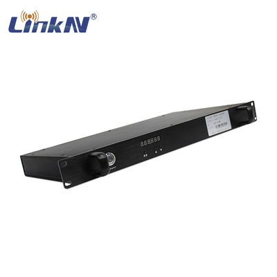 Bộ thu video COFDM quân sự chiến thuật 1U Ăng ten kép mã hóa AES256 gắn trên xe