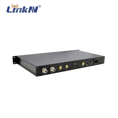 Quân sự 1U Đài phát thanh IP MESH do phương tiện sử dụng 4W Công suất 4G Miro-SIM GPS / BD PPT WiFi AES256 Mã hóa với đầu vào HDMI